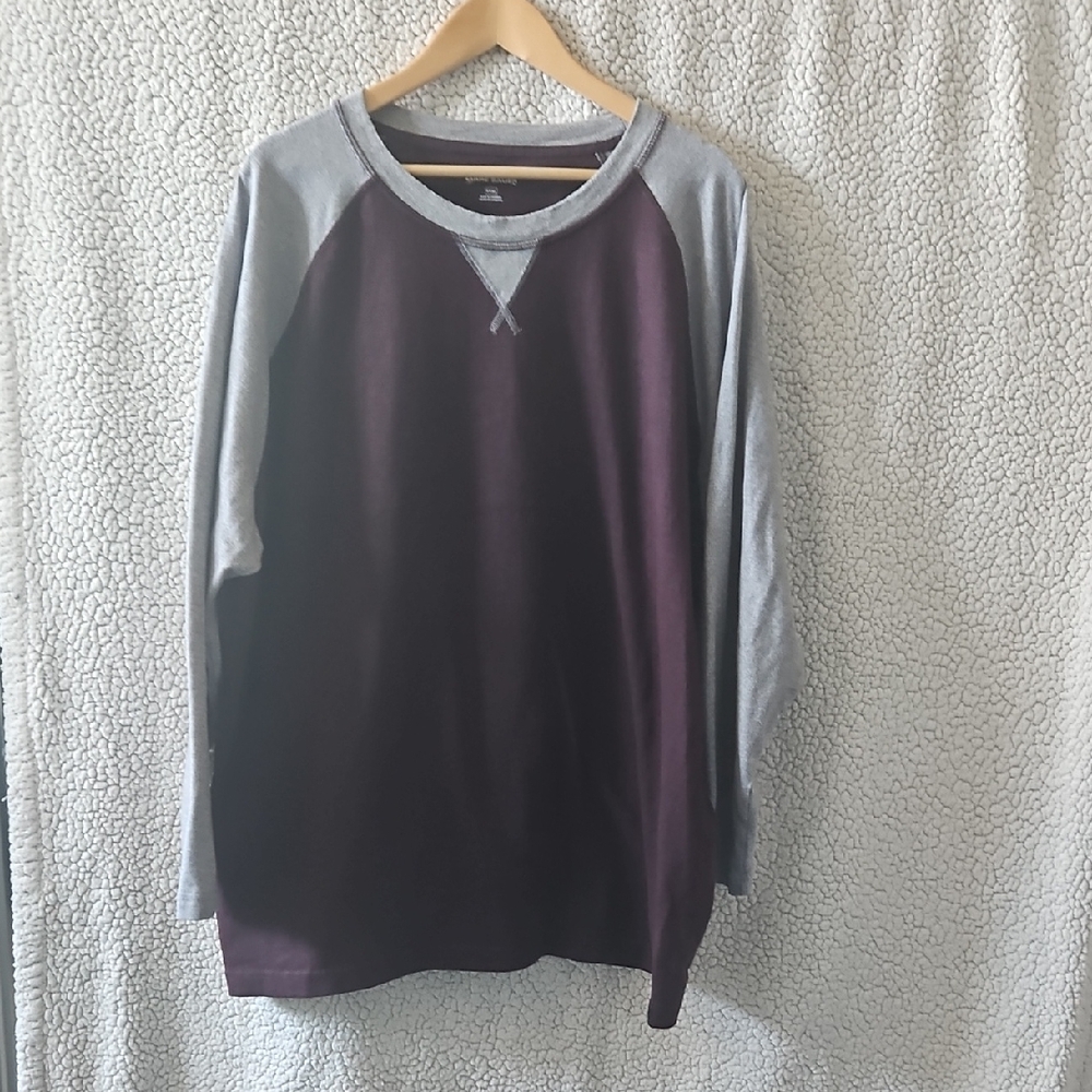 .Eddie Bauer Long Sleeve Gray and Purple Sweatshirt
